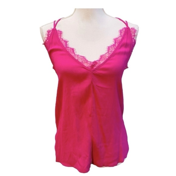 Anthropologie Silence + Noise Pink Lseeveless Blouse X-Small NWT NEW! - Picture 1 of 8